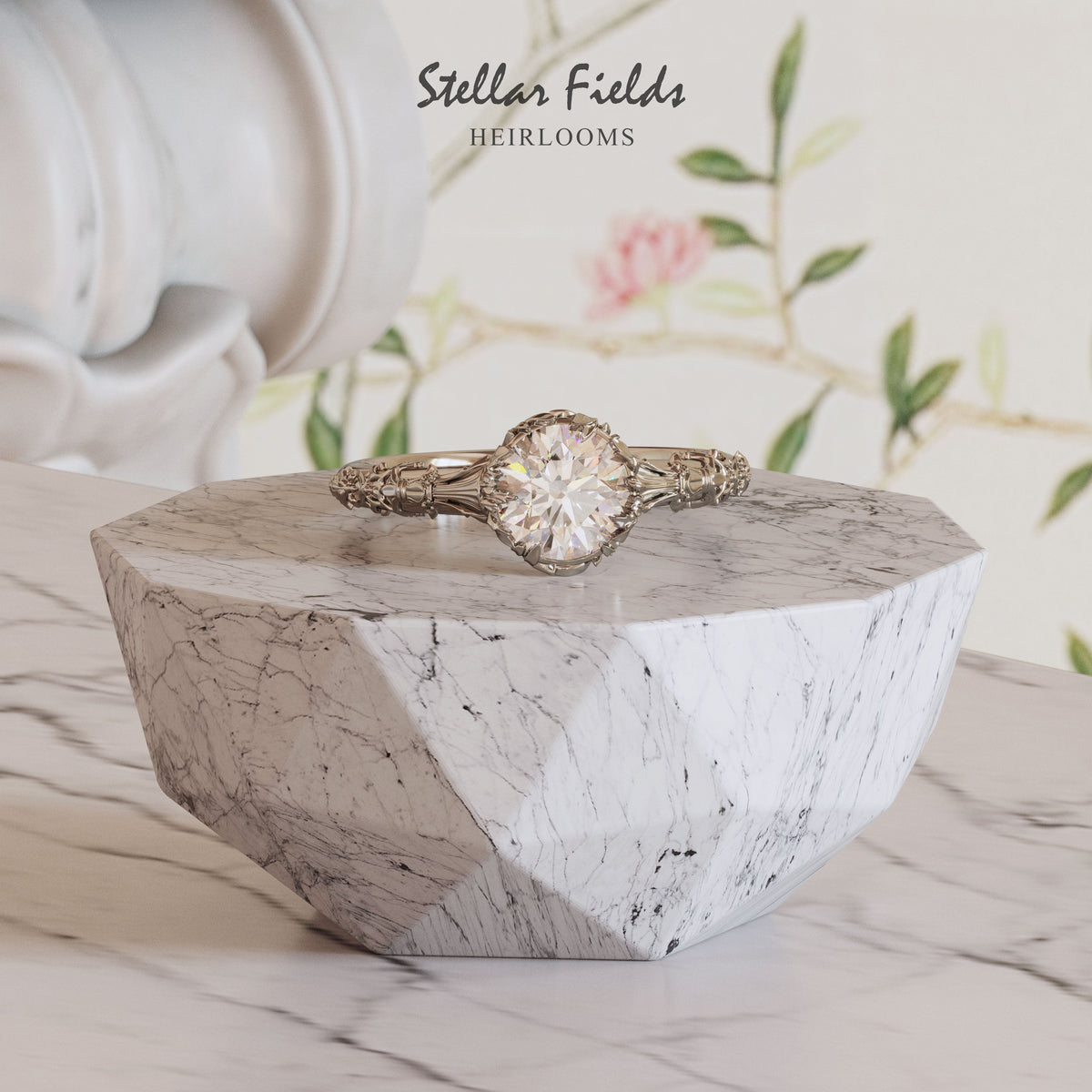 Heirloom Diamond Engagement Ring OOAK Platinum