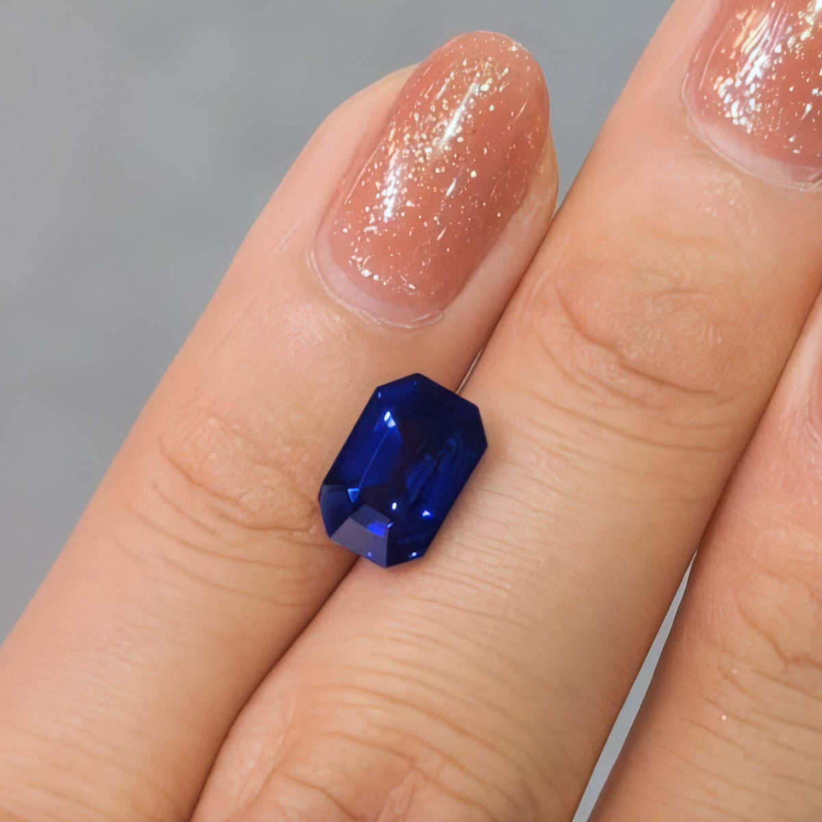 Royal Blue Sapphire 3ct Emerald Cut