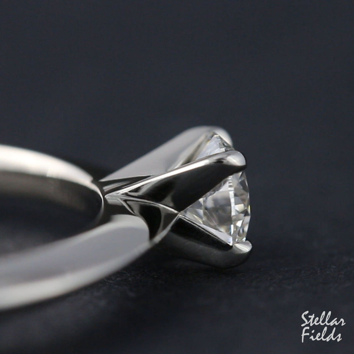 Custom Handmade Lab Diamond Engagement Ring Modern and Unique 14k Gold