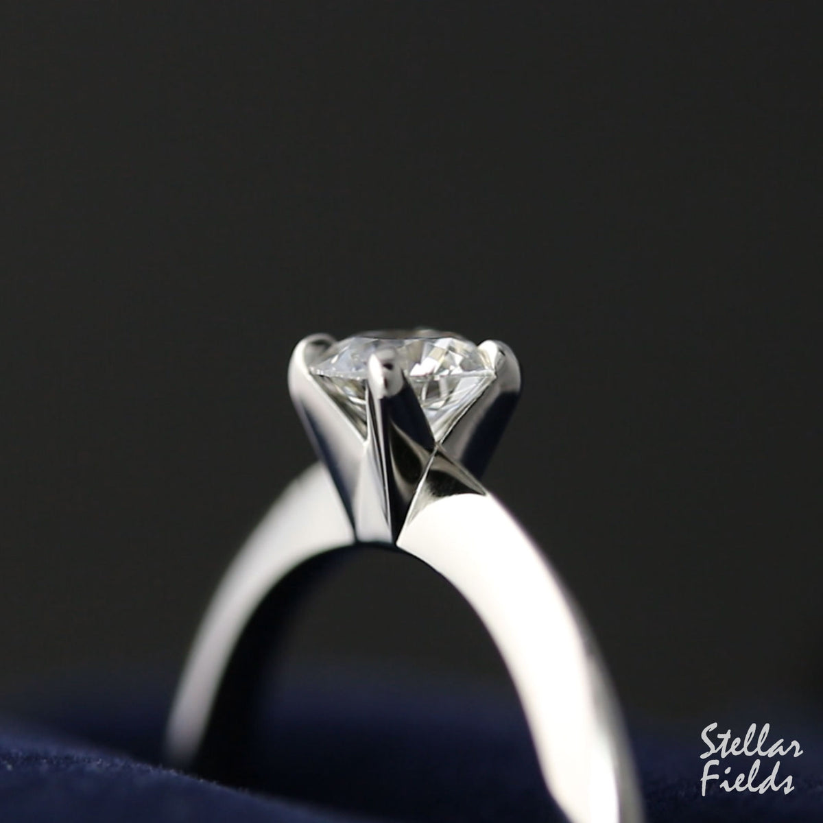 Modern Prong Engagement Ring Custom Made in Canada Stellar Fields