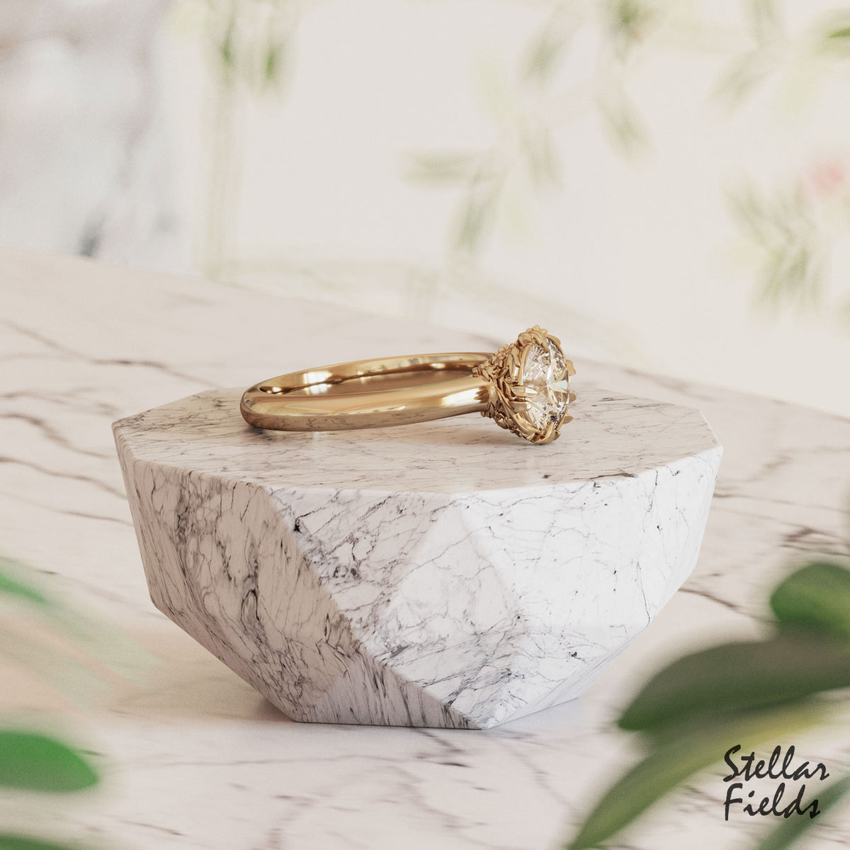 Nature-Inspired-Engagement-Ring-14k-yellow-Gold