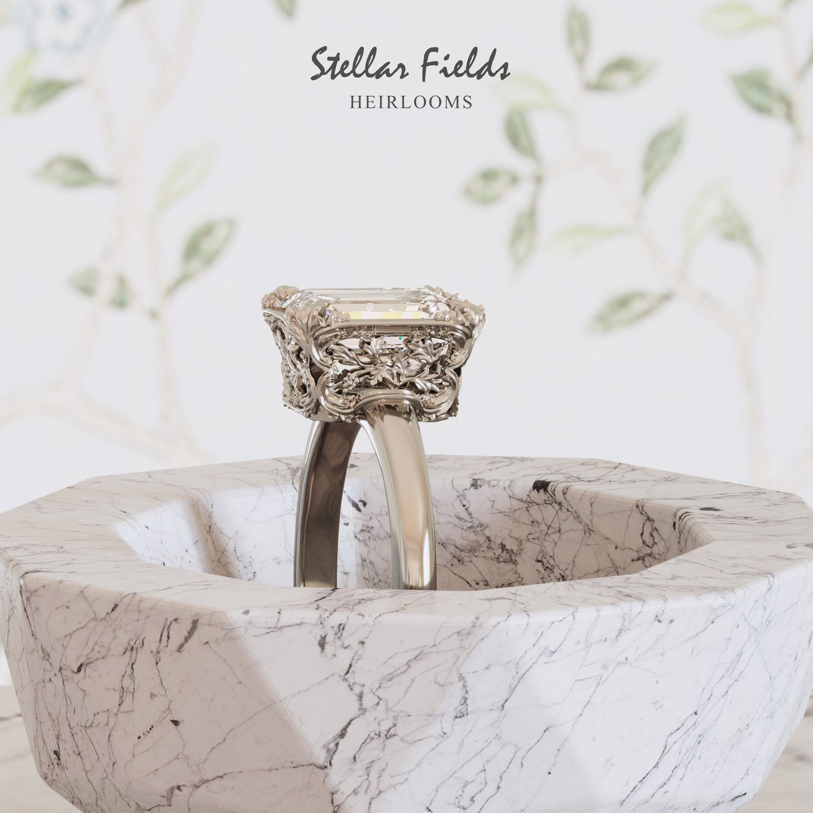 Radiant Cut Diamond Engagement Ring 14k White Gold